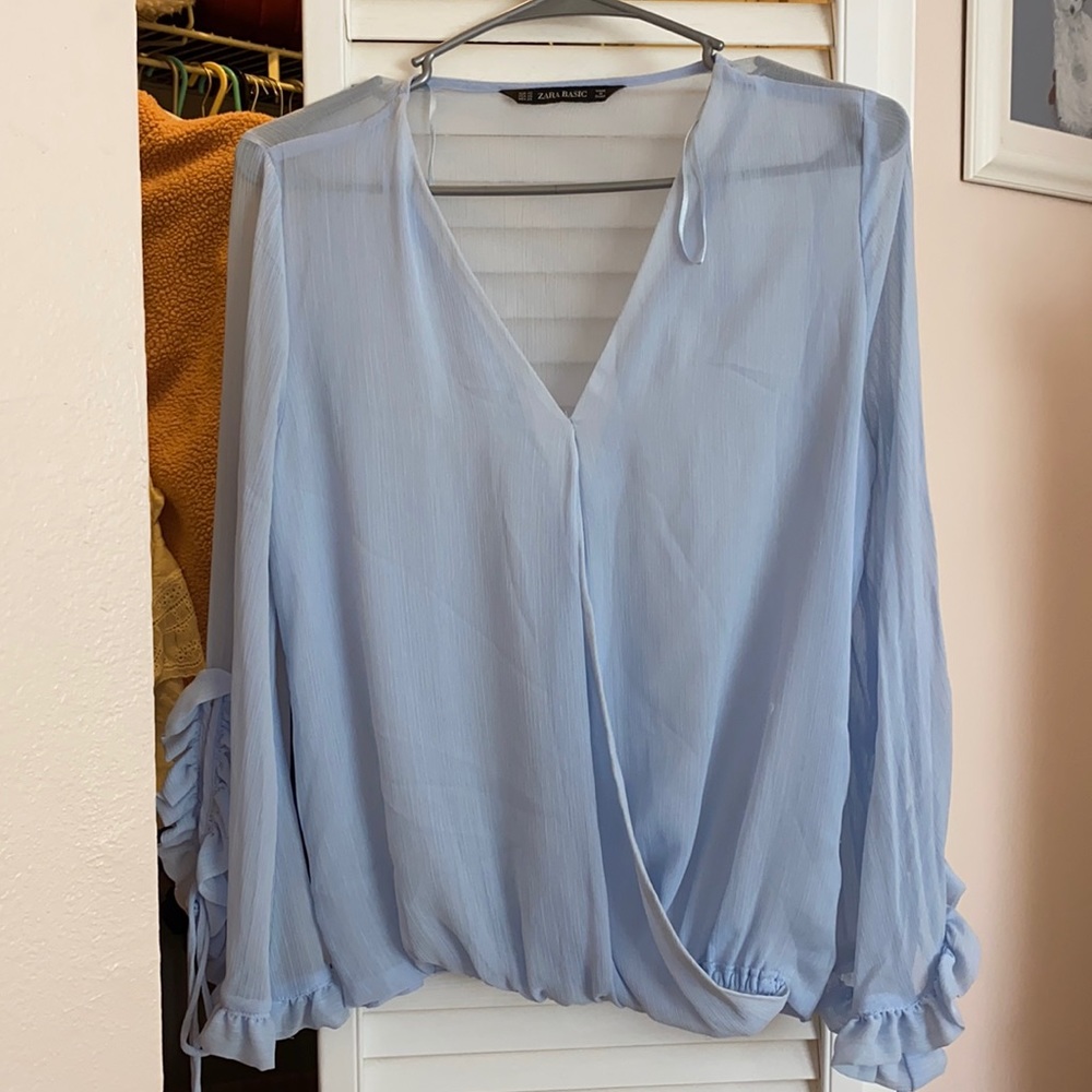 Light blue blouse